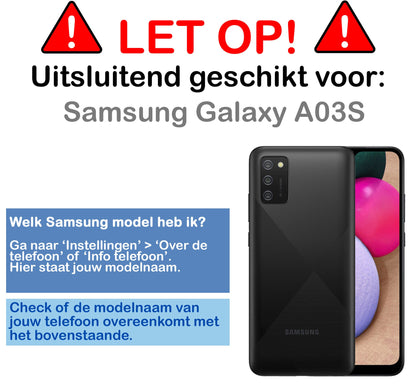 Forterra Samsung A03s Hoesje Bookcase Cover met Kaarthouder - Turquoise