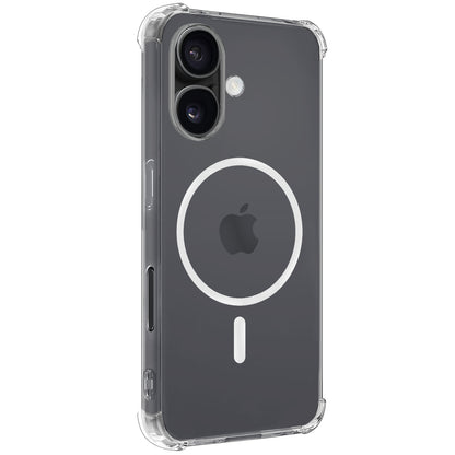 Forterra iPhone 16 Hoesje Geschikt voor Magsafe Backcover Shockproof - Transparant