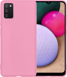 Forterra Samsung A02s Hoesje Siliconen Backcover Lichtgewicht - Lichtroze