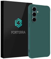 Forterra Samsung S24 FE Hoesje Siliconen Backcover Lichtgewicht - Donkergroen