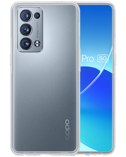 Forterra OPPO Reno 6 Pro Hoesje Siliconen Backcover Lichtgewicht - Transparant
