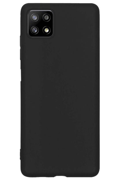 Forterra Samsung A22 4G Hoesje Siliconen Backcover Lichtgewicht - Zwart