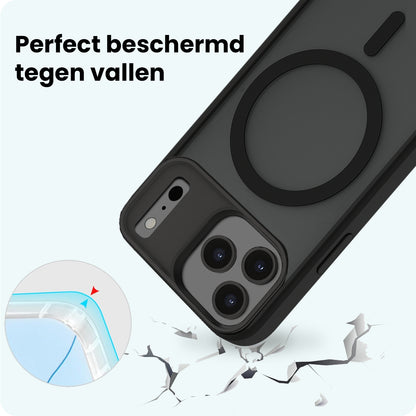 Forterra iPhone 17 Pro Hoesje Geschikt voor Magsafe Backcover Shockproof - Zwart