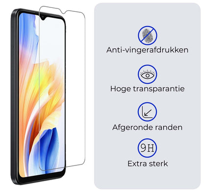 Forterra OPPO A18 Screenprotector Gehard Glas - Anti-kras