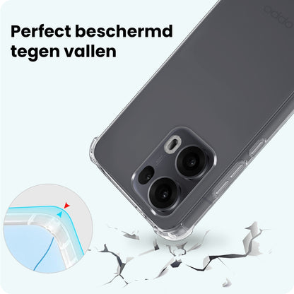 Forterra OPPO Reno 13 Pro Hoesje Shockproof Backcover Siliconen - Transparant