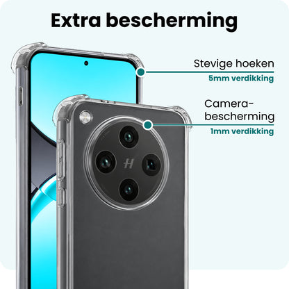 Forterra OPPO Find X8 Pro Hoesje Shockproof Backcover Siliconen - Transparant