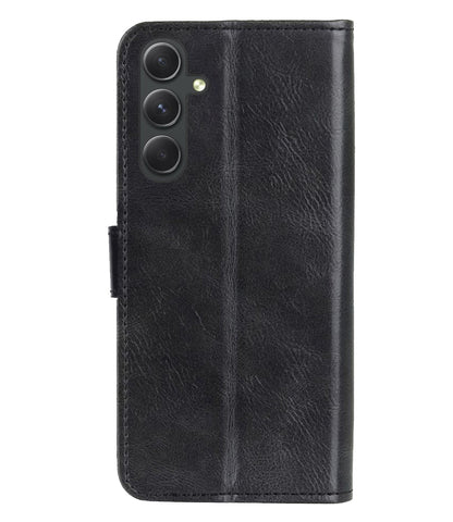 Forterra Samsung A14 Hoesje Bookcase Cover met Kaarthouder - Zwart