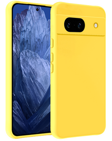 Forterra Google Pixel 8a Hoesje Siliconen Backcover Lichtgewicht - Geel