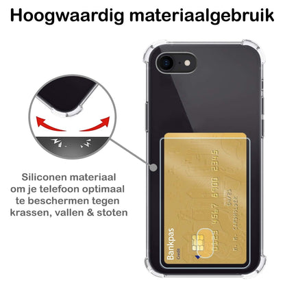 Forterra iPhone SE 2022 Hoesje Kaarthouder Backcover Shockproof - Transparant