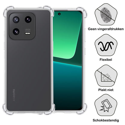 Forterra Xiaomi 13 Hoesje Shockproof Backcover Siliconen - Transparant