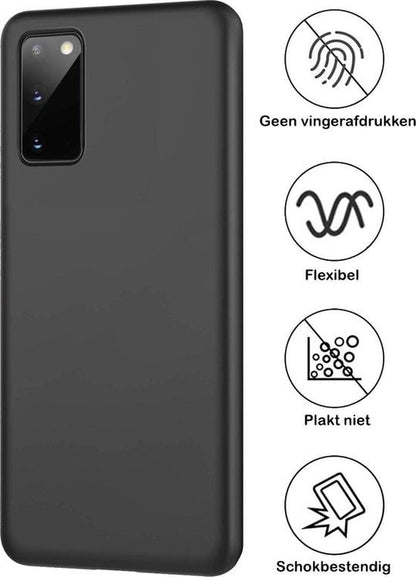 Forterra Samsung S20 Hoesje Siliconen Backcover Lichtgewicht - Zwart