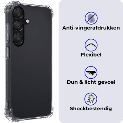 Forterra Samsung S23 FE Hoesje Shockproof Backcover Siliconen - Transparant