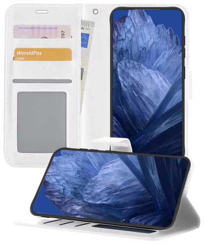 Forterra Google Pixel 8a Hoesje Bookcase Cover met Kaarthouder - Wit