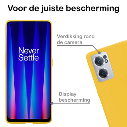 Forterra OnePlus Nord CE 2 Hoesje Siliconen Backcover Lichtgewicht - Geel