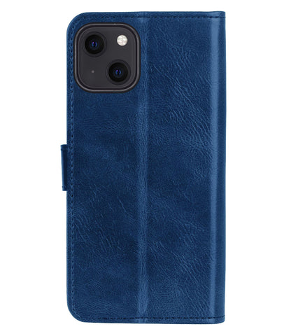 Forterra iPhone 14 Hoesje Bookcase Cover met Kaarthouder - Donkerblauw