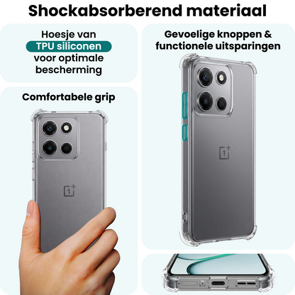 Forterra OnePlus Nord 6 Hoesje Shockproof Backcover Siliconen - Transparant