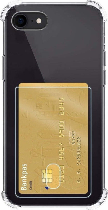 Forterra iPhone 8 Hoesje Kaarthouder Backcover Shockproof - Transparant