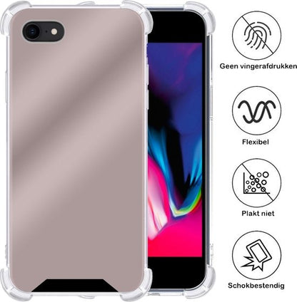 Forterra iPhone 7 Hoesje Shockproof Backcover Siliconen - Rosé goud