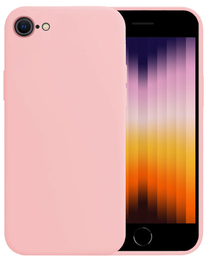 Forterra iPhone SE 2022 Hoesje Siliconen Backcover Lichtgewicht - Lichtroze