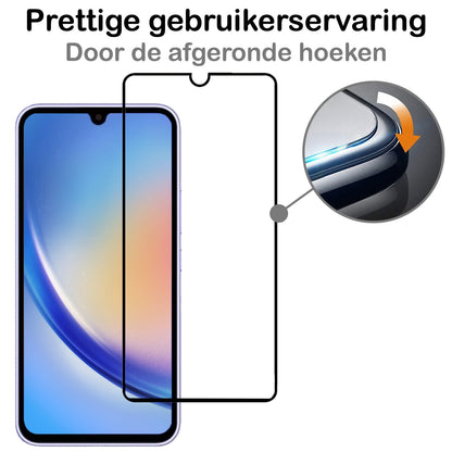 Forterra Samsung A34 Screenprotector Gehard Glas - Full Screen
