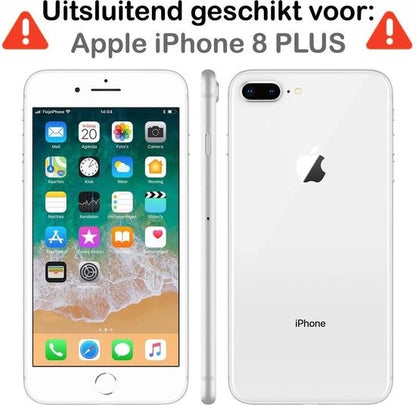 Forterra iPhone 8 Plus Hoesje Siliconen Backcover Lichtgewicht - Zwart