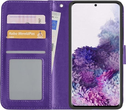 Forterra Samsung S20 Hoesje Bookcase Cover met Kaarthouder - Paars