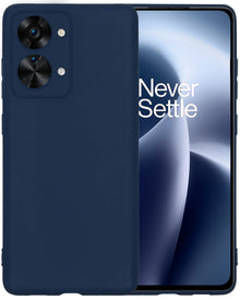 Forterra OnePlus Nord 2T Hoesje Siliconen Backcover Lichtgewicht - Donkerblauw