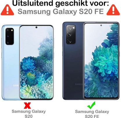 Forterra Samsung S20 FE Hoesje Bookcase Cover met Kaarthouder - Zwart