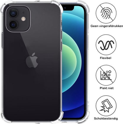 Forterra iPhone 12 Hoesje Shockproof Backcover Siliconen - Transparant