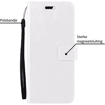 Forterra iPhone 15 Pro Hoesje Bookcase Cover met Kaarthouder - Wit