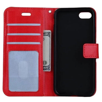 Forterra iPhone SE 2020 Hoesje Bookcase Cover met Kaarthouder - Rood