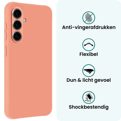 Forterra Samsung A37 Hoesje Siliconen Backcover Lichtgewicht - Perzik