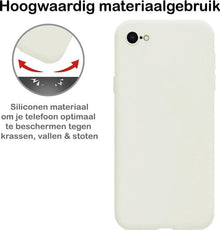 Forterra iPhone SE 2020 Hoesje Siliconen Backcover Lichtgewicht - Wit