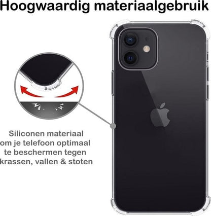 Forterra iPhone 12 Mini Hoesje Shockproof Backcover Siliconen - Transparant