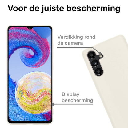 Forterra Samsung A04s Hoesje Siliconen Backcover Lichtgewicht - Wit