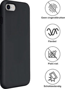 Forterra iPhone 7 Hoesje Siliconen Backcover Lichtgewicht - Zwart