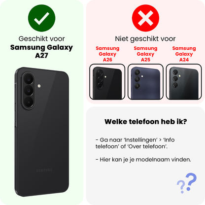 Forterra Samsung A27 Screenprotector Gehard Glas - Privacy