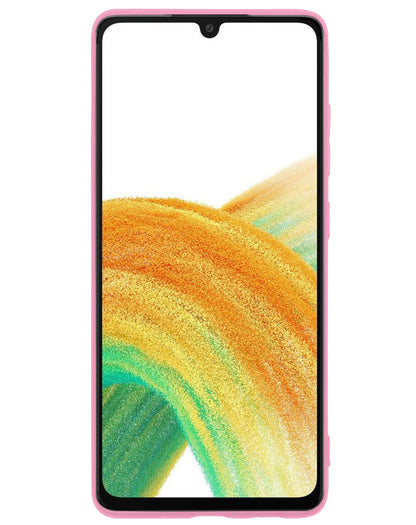 Forterra Samsung A33 Hoesje Siliconen Backcover Lichtgewicht - Lichtroze
