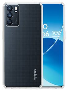 Forterra OPPO Reno 6 Hoesje Siliconen Backcover Lichtgewicht - Transparant