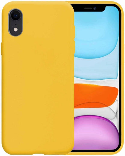 Forterra iPhone XR Hoesje Siliconen Backcover Lichtgewicht - Geel