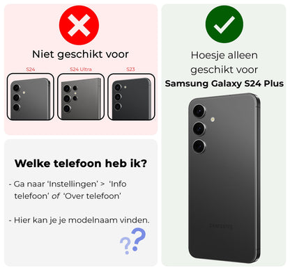 Forterra Samsung S24 Plus Hoesje Bookcase Cover met Kaarthouder - Turquoise