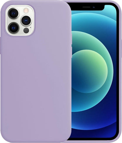 Forterra iPhone 12 Pro Hoesje Siliconen Backcover Lichtgewicht - Lila