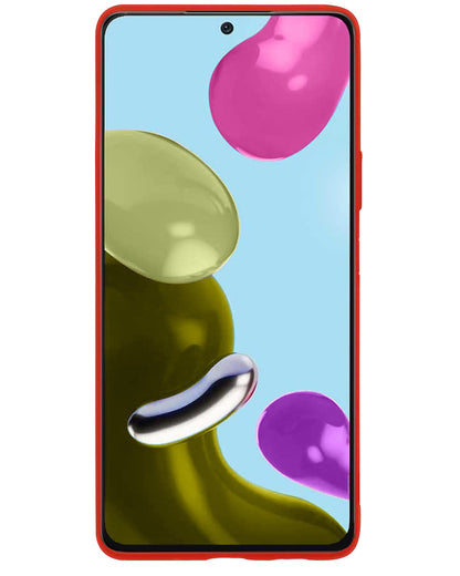 Forterra Xiaomi Redmi Note 11s Hoesje Siliconen Backcover Lichtgewicht - Rood