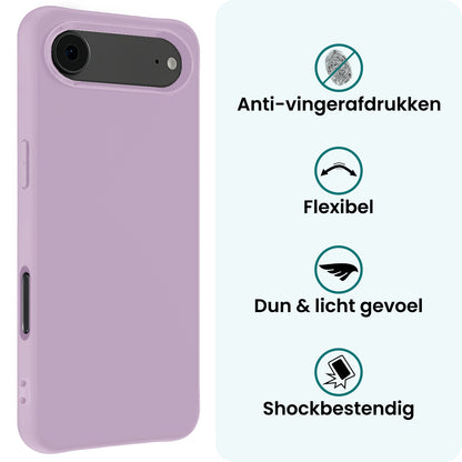 Forterra iPhone Air Hoesje Siliconen Backcover Lichtgewicht - Lila