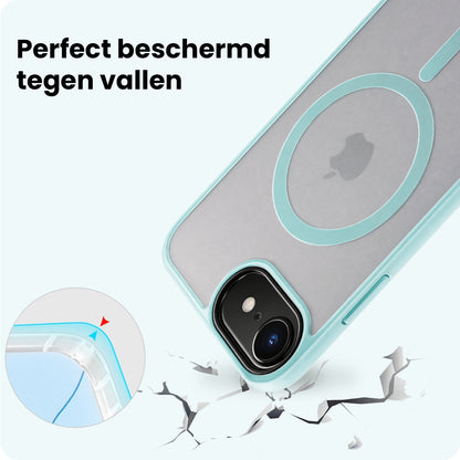 Forterra iPhone 17e Hoesje Geschikt voor Magsafe Backcover Shockproof - Lichtblauw