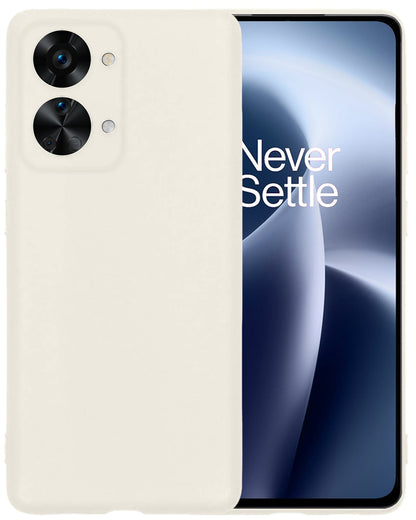 Forterra OnePlus Nord 2T Hoesje Siliconen Backcover Lichtgewicht - Wit