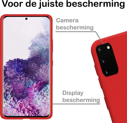Forterra Samsung S20 Hoesje Siliconen Backcover Lichtgewicht - Rood