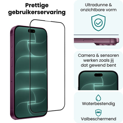 Forterra iPhone 18 Pro Max Screenprotector Flexibel Glas met Installatieframe