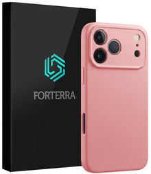 Forterra iPhone 18 Pro Hoesje Siliconen Backcover Lichtgewicht - Lichtroze