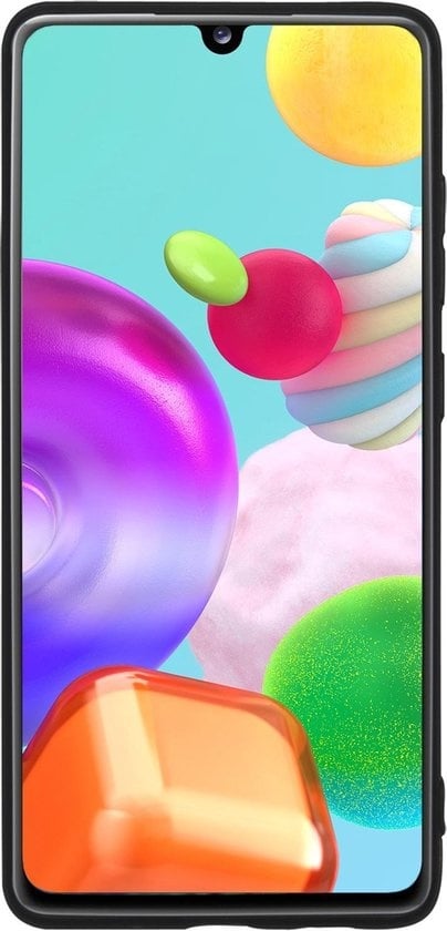 Forterra Samsung A41 Hoesje Siliconen Backcover Lichtgewicht - Zwart
